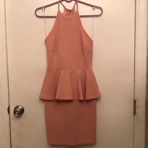 Pink Peplum Dress